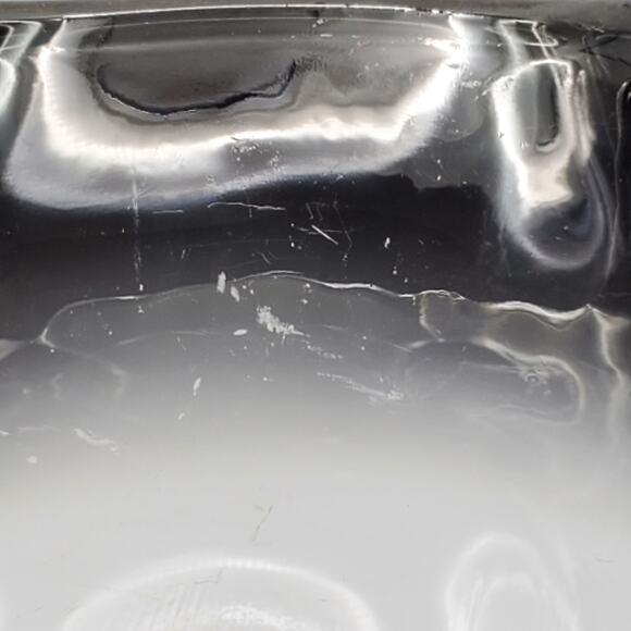 Dorothy Thorpe Silver Fade Glass Bowl Small Footed Tri Corner Dish MCM Decor - Picture 6 of 10